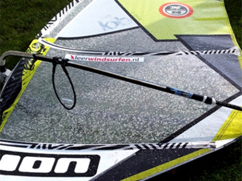 Windsurfen in de kou