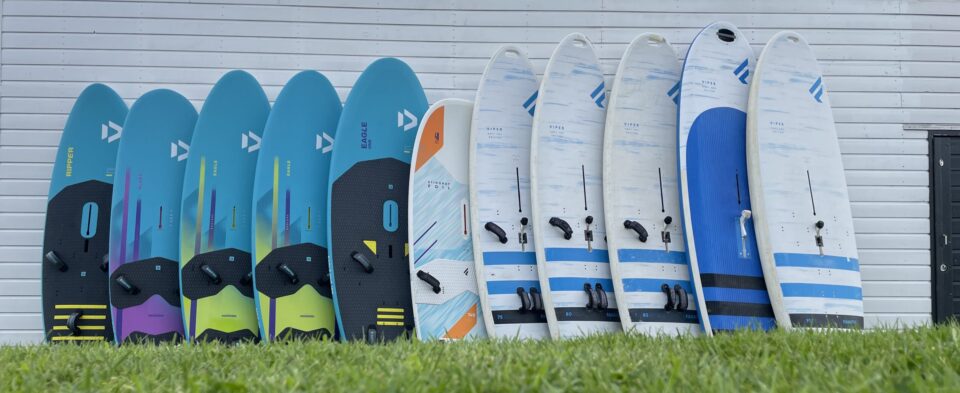 Windsurf-materiaal-board-overzicht